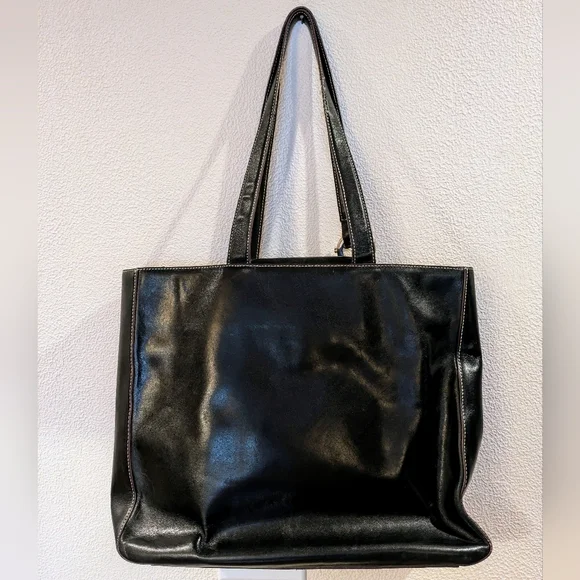 VTG 1990's Carolee Leather Tote - Picture 2 of 14